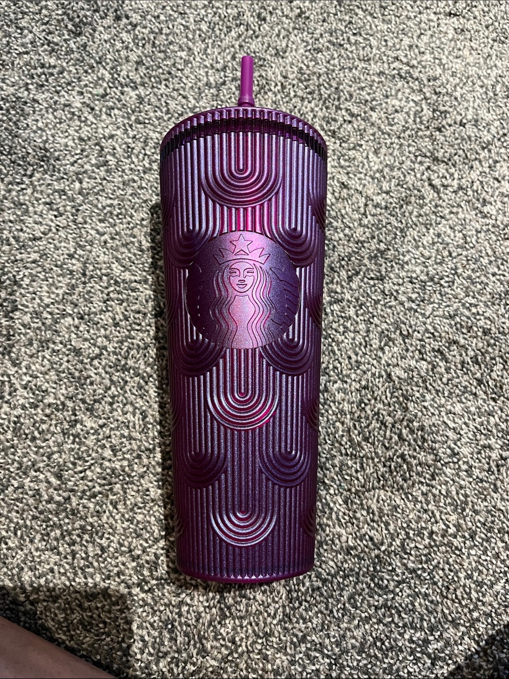 Starbucks Purple Textured Reusable Tumbler with Straw